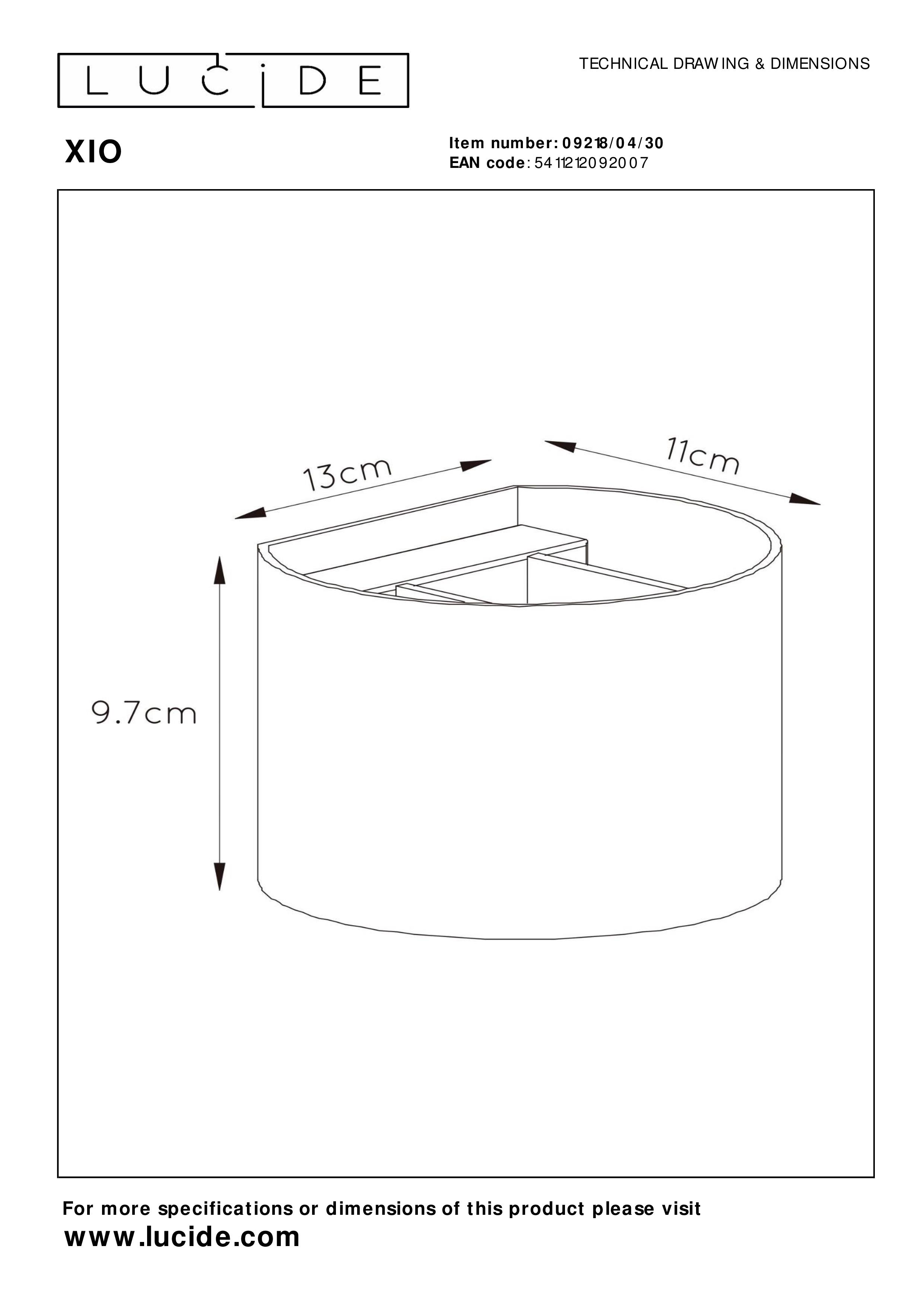 Lucide XIO - Wall light - LED Dim. - G9 - 1x3,5W 2700K